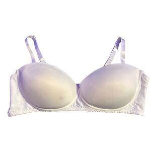 Inteco Intimates Full Figure White Convertible Strapless Wirefree Bra, Size 40D